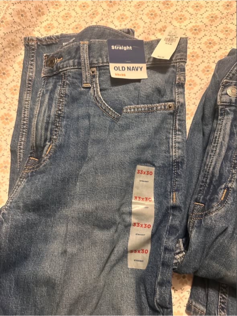 Old Navy Straight Leg Jeans in Light Blue Denim